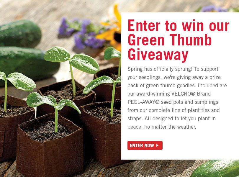 VELCRO® Brand Green Thumb Giveaway Enter