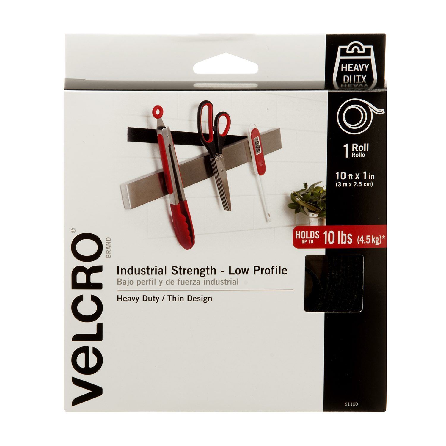 VELCRO Brand Industrial Strength Fasteners Stick-On Adhesive Professional  Grade Heavy Duty Strength Holds up to 10 lbs on Smooth Surfaces Indoor  Outdoor Use 4ft x 2in Tape, 4 Sets, White