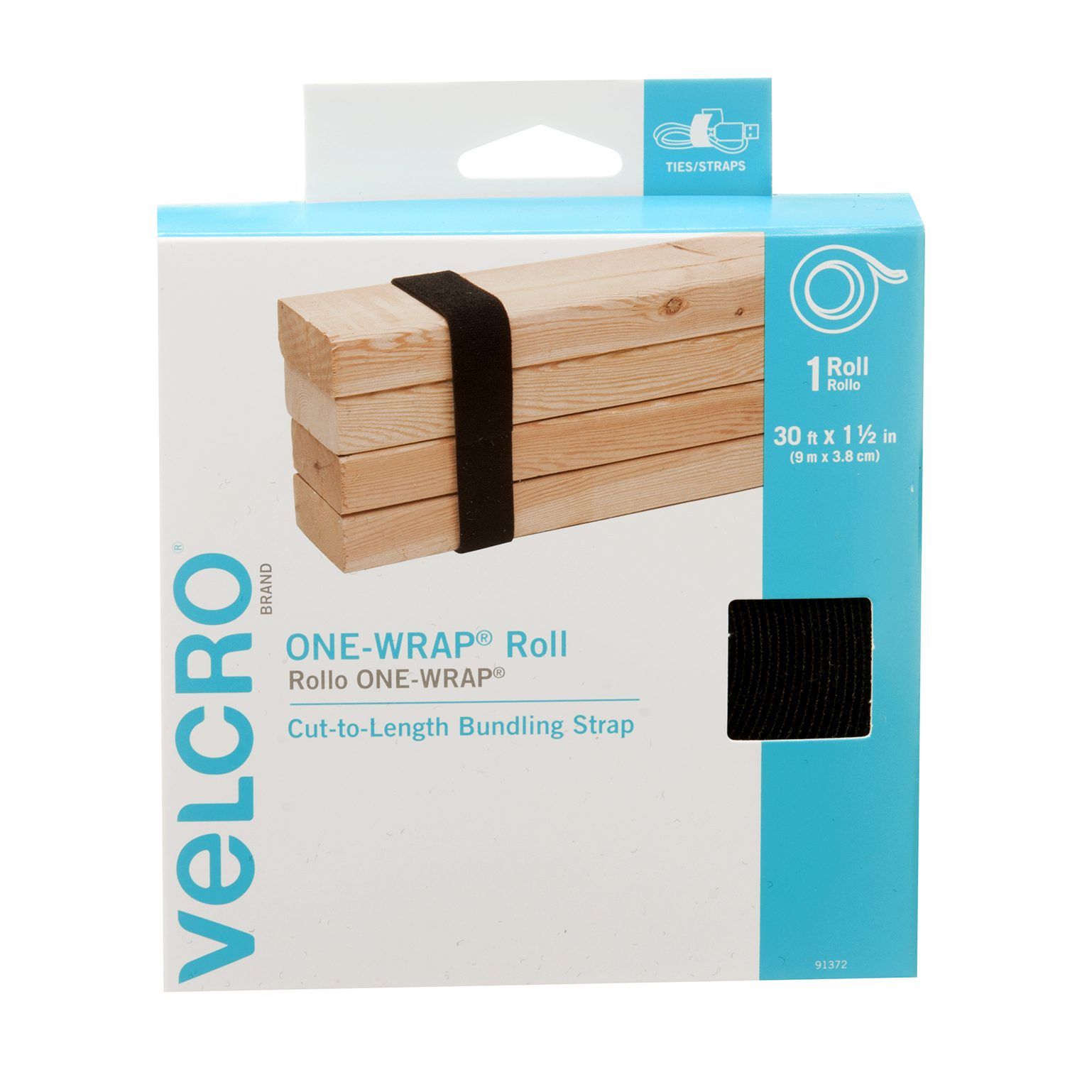 VELCRO® Brand ONE-WRAP® Rolls 1/2 x 25 yds