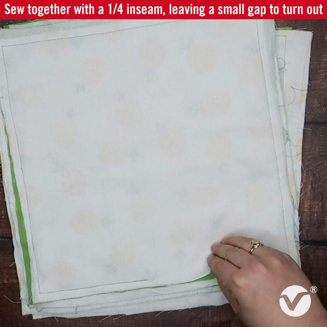 sew together unpaper towels fabric togeth