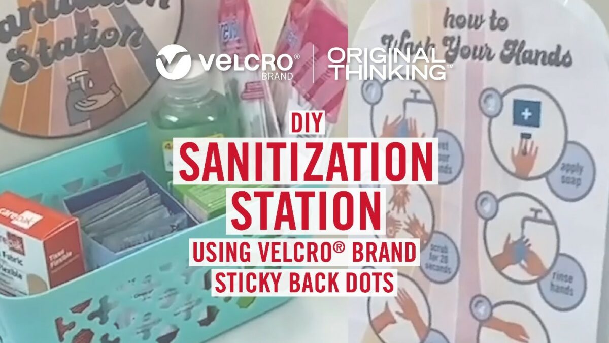 DIY Sanitization Station with VELCRO® Brand products