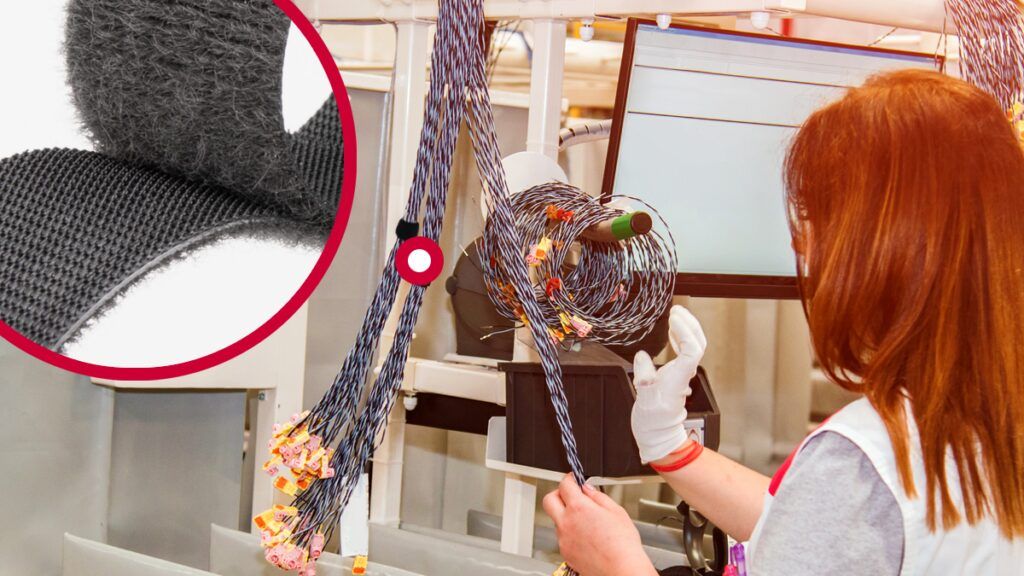 VELCRO® Brand Fasteners Secure Wire-Harnesses During Transportation