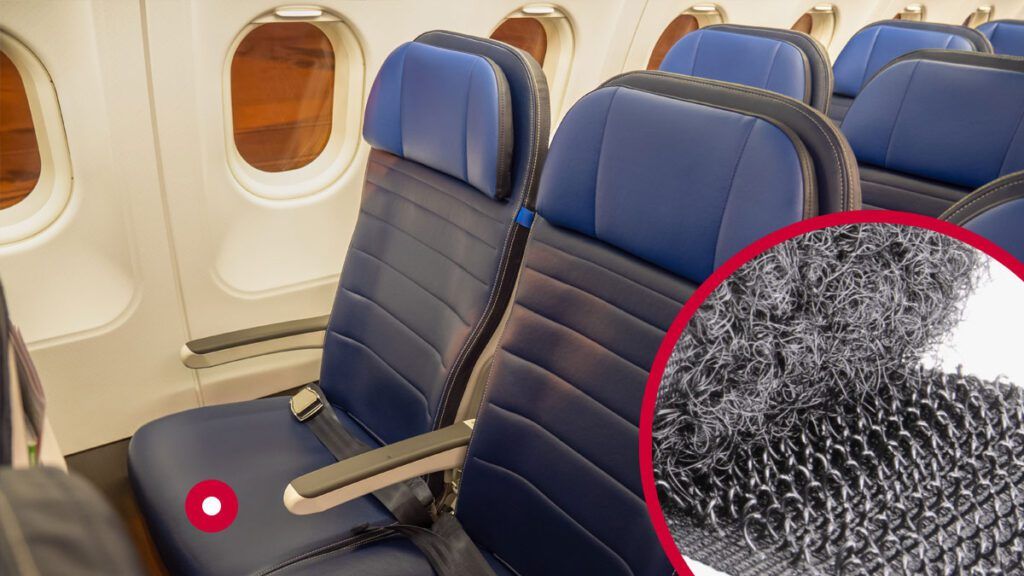 How to secure aircraft seat materials