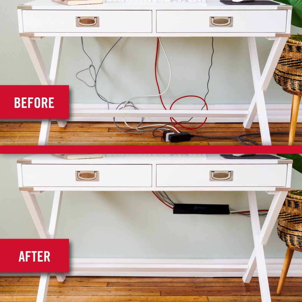 How to Start Organizing A Messy House  before and after of desk
