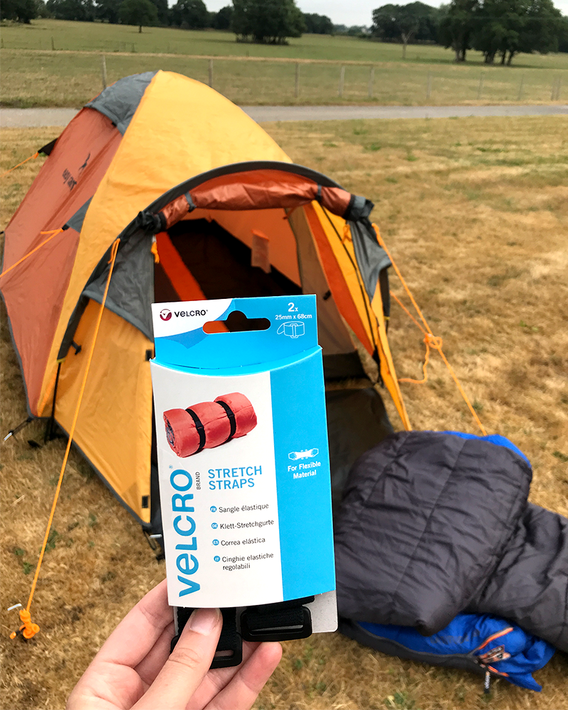 Camping Tip - Roll Up Your Sleeping Bag with a VELCRO® Brand Strap