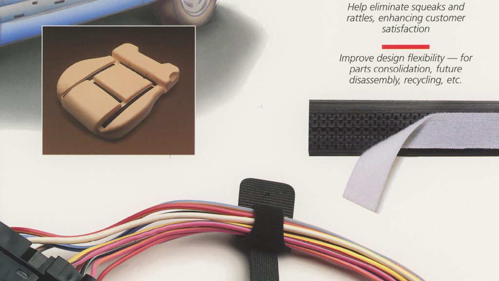 VELCRO® Brand Mold-In Gasket Generation Fasteners for automotive seating