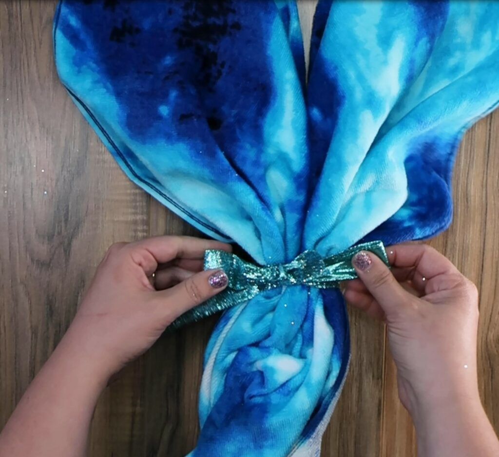 Mermaid Towel Wrap step 2
